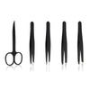 5 PCS / Set Eyebrow Beauty Tools Eyebrow Tweezers Vlip(Black)