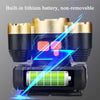 Large-Caliber Rechargeable LED Emergency Fishing Headlamp Strong Long-Shot Headlamp Head-Mounted Safety Miner Lamp(Plastic 5 LED  Headlamp)