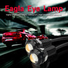 10pcs 23mm 1.5W DC12V Motorcycle Eagle Eye Light Double Lens Strobe Light(Yellow Light)