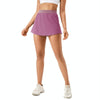Women Sports Fake Two-Piece Quick-Drying Breathable Fitness Yoga Skirt Pants, Size: M(Merlot Red)