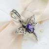Insect Series S925 Silver Small Pendant Bracelet Accessories Personalized Dragonfly Inlaid Pendant
