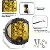 OL-1950Y 7 inch DC12V-30V 8000LM 6500K 90W Car LED Light on Three Sides Headlight for Jeep Wrangler (Gold Light)