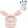 Pink Rabbit Cat Hat, XS (19-24cm) - Soft Velvet