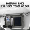 Car Sun Visor Bill Holder Glasses Clip Storage Bag(Blue)