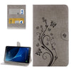 For Galaxy Tab A 10.1 (2016) / P580 Butterflies Love Flowers Embossing Horizontal Flip Leather Case with Holder & Card Slots & Wallet(Grey)