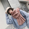 Winter Students All-Match Knitting Thickening Warm Small Fresh Scarf, Size:210 x 40cm(Pink)