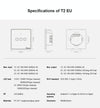 Sonoff T2 Touch 86mm Tempered Glass Panel Wall Switch Smart Home Light Touch Switch, Compatible with Alexa and Google Home, AC 100V-240V, EU Plug
