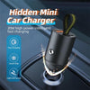 A1 QC 3.0+PD 30W Dual Car Charger Hidden Car Cigarette Lighter Phone Fast Charging Adapter