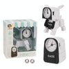 Mini Manual Child Deformation Alarm Clock Robot Toy (White)