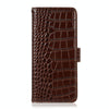 For Asus ZenFone 10 / ZenFone 9  Crocodile Top Layer Cowhide Leather Phone Case(Brown)