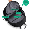 Men Oxford Backpack Business Computer Bag with External USB Port(Black)