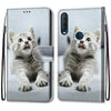 For Alcatel 1SE 2020 Coloured Drawing Cross Texture Horizontal Flip PU Leather Case with Holder & Card Slots & Wallet & Lanyard(Small Gray Cat)