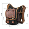 AUGUR 2136 Men Multi-function Retro Canvas Knight Bag Shoulder Messenger Crossby Bag (Black)