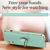 For iPhone X XINLI Straight 6D Plating Gold Edge TPU Shockproof Case with Ring Holder(Mint Green)