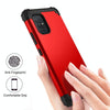 For Samsung Galaxy A71 5G 3 in 1 Shockproof PC + Silicone Protective Case(Red + Black)