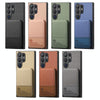 For Samsung Galaxy A52 Twill Fabric Leather Vertical Flip RFID Card Bag Phone Case(Gray)