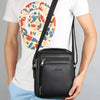 WEIXIER 18062 Multifunctional Men Business Handbag Crossbody Bag Single Shoulder Bag (Black)