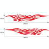 2 PCS/Set D-476 Fire Element Pattern Car Modified Decorative Sticker(Red)