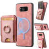 For Samsung Galaxy S8+ Retro Splitable Magnetic Stand Card Bag Leather Phone Case(Pink)