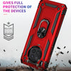 For Huawei nova 8i Shockproof TPU + PC Phone Case with 360 Degree Rotating Holder(Red)