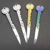 Mini Folding Key Knife Keychain - Steel Blade, 8cm - Multi-Colour