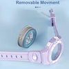 Changing Case Electronic Watch Mini Cartoon Alarm Clock Waterproof Watch(Girl)