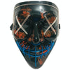 Halloween Festival Party X Face Seam Mouth Two Color LED Luminescence Mask(White Blue)