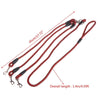 3-in-1 Dog Lead, 140cm Triple Lead for 3 Dogs, Rose Red