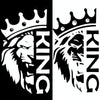 Lion Crown Car Decorative Sticker(Black)