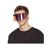 Anti-peeping Sun Mirror Integrated Anti-foam Sunscreen Mask, Color:Black Frame Red
