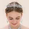 G2888 Crystal Diamond Wedding Party Braided Hair Crown Show Headband, Color: Colorful Opal