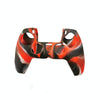 2 PCS Silicone Handle Protector Non-Slip Game Handle Cover For PS5(Black Red)