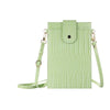 Stone Texture Card Holder Mobile Phone Bag with Long Strap(Green)