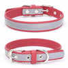 Reflective Red PU Leather Dog Collar XXL | CL181K