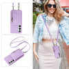 For Samsung Galaxy S24+ 5G Crossbody Lanyard Zipper Wallet Leather Phone Case(Purple)