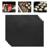 5 PCS 0.2mm Thick Barbecue Grill Mat Non-Stick BBQ Grill Mats, Size:40*33CM(Black)