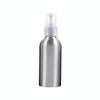 Refillable Glass Fine Mist Atomizers Aluminum Bottle, 100ml(Transparent)