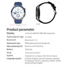 HD Watch X 1.43 inch IP68 BT5.3 Sport Smart Watch, Support Bluetooth Call / Sleep / Blood Oxygen / Heart Rate / Blood Pressure Health Monitor(Blue Leather + Blue Silicone Strap)