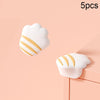 5 PCS Children Silicone Table Anti-Collision Protection Corners Guard(Claw Back White)