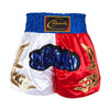 ZhuoAo Muay Thai/Boxing/Sanshou/Fighting Shorts for Men and Women, Size:M(Blue Waist Stitching)