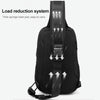 Bange BG-77120 Men Waterproof Crossbody Chest Bag with USB Port, Size: 36 x 22 x 10cm(Black)