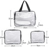 Portable Travel Zip Look PVC Bags Waterproof Transparent Makeup Storage Bag, SIZE:S(Blue)