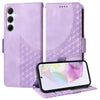 For Samsung Galaxy A36 5G / A56 5G Embossed Rhombus Starry Leather Phone Case(Purple)