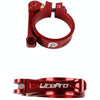 Litepro Seat Tube Clamp LP Folding Bike Seat Tube Clamp CNC 41mm Suitable for 33.9mm Seat Tube, Color:Red