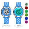 SYNOKE 9112 Waterproof Alarm Luminous Large Screen Colorful Children Digital Watch(Two-color Blue)