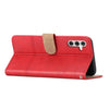 For Samsung Galaxy A36 Cowhide Texture Stitching Leather Phone Case(Red)