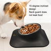 Pugga Double Tilted Cat & Dog Bowl - Silver Grey