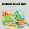 2 PCS Wooden 3D Stereo Dinosaur Puzzle Children Educational Early Education Toys(Spinosaurus)