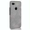 Shockproof Litchi Texture PC + PU Case for Google Pixel 3a XL(Gray)