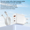 Yesido YC70 65W Type-C, USB, 8 Pin Reverse GaN Fast Charger with Type-C to 8 Pin Cable(EU Plug)